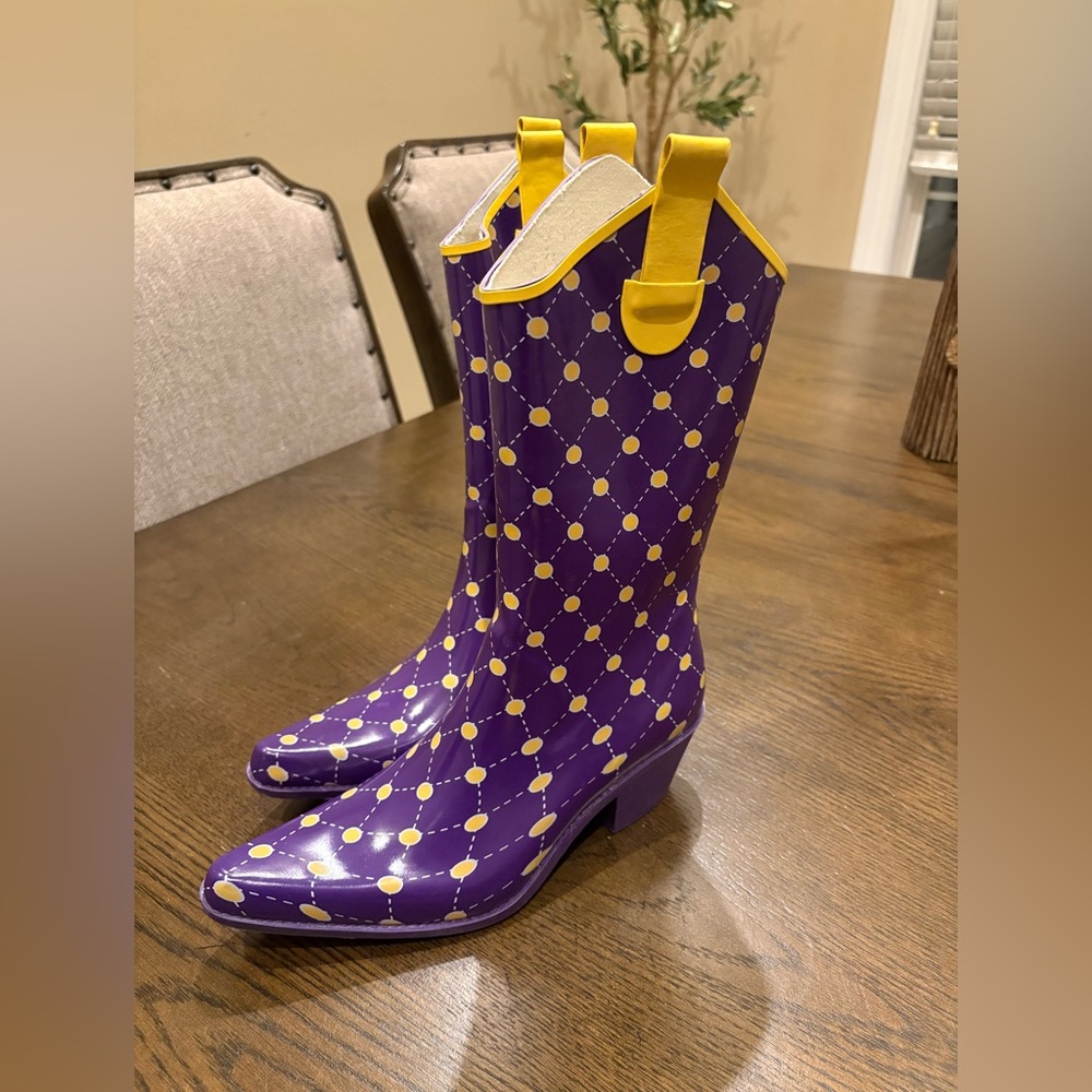 Purple and Yellow Women's Boots